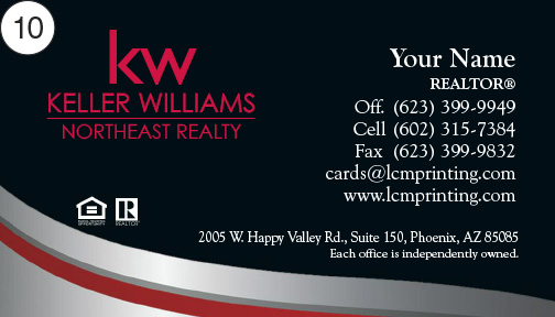 Keller Williams Business Card front 10